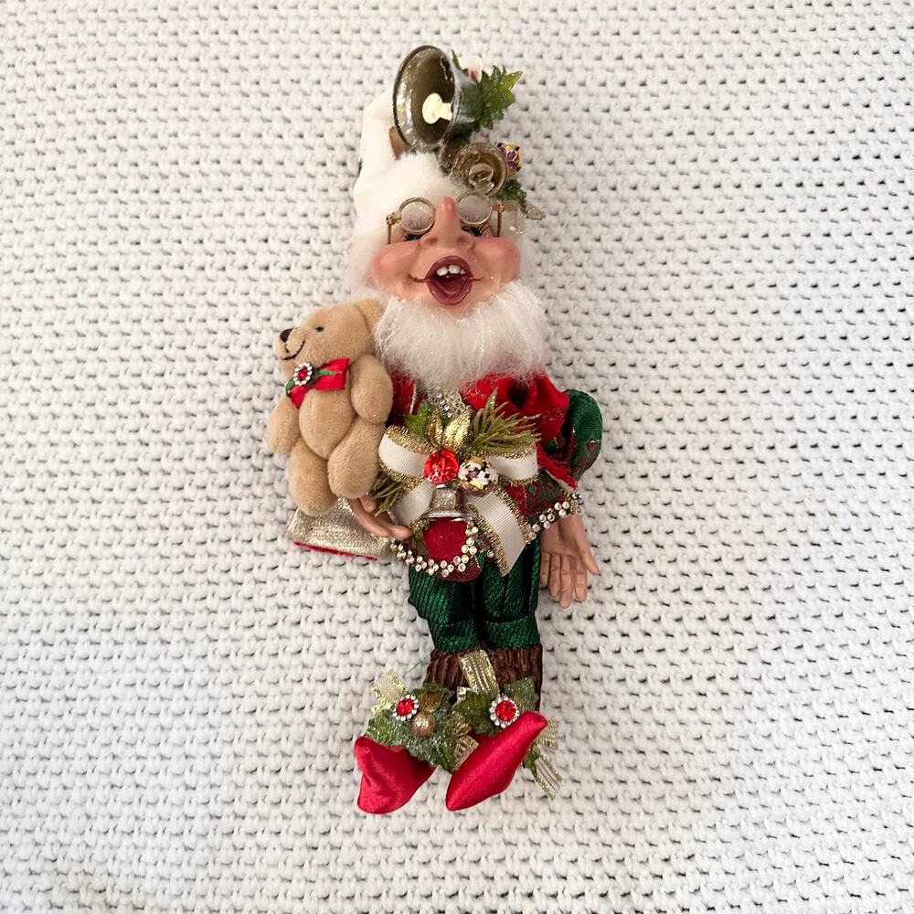 Mark Roberts New Open Box Teddy Bear Christmas Holiday Elf Figurine 2020 Small